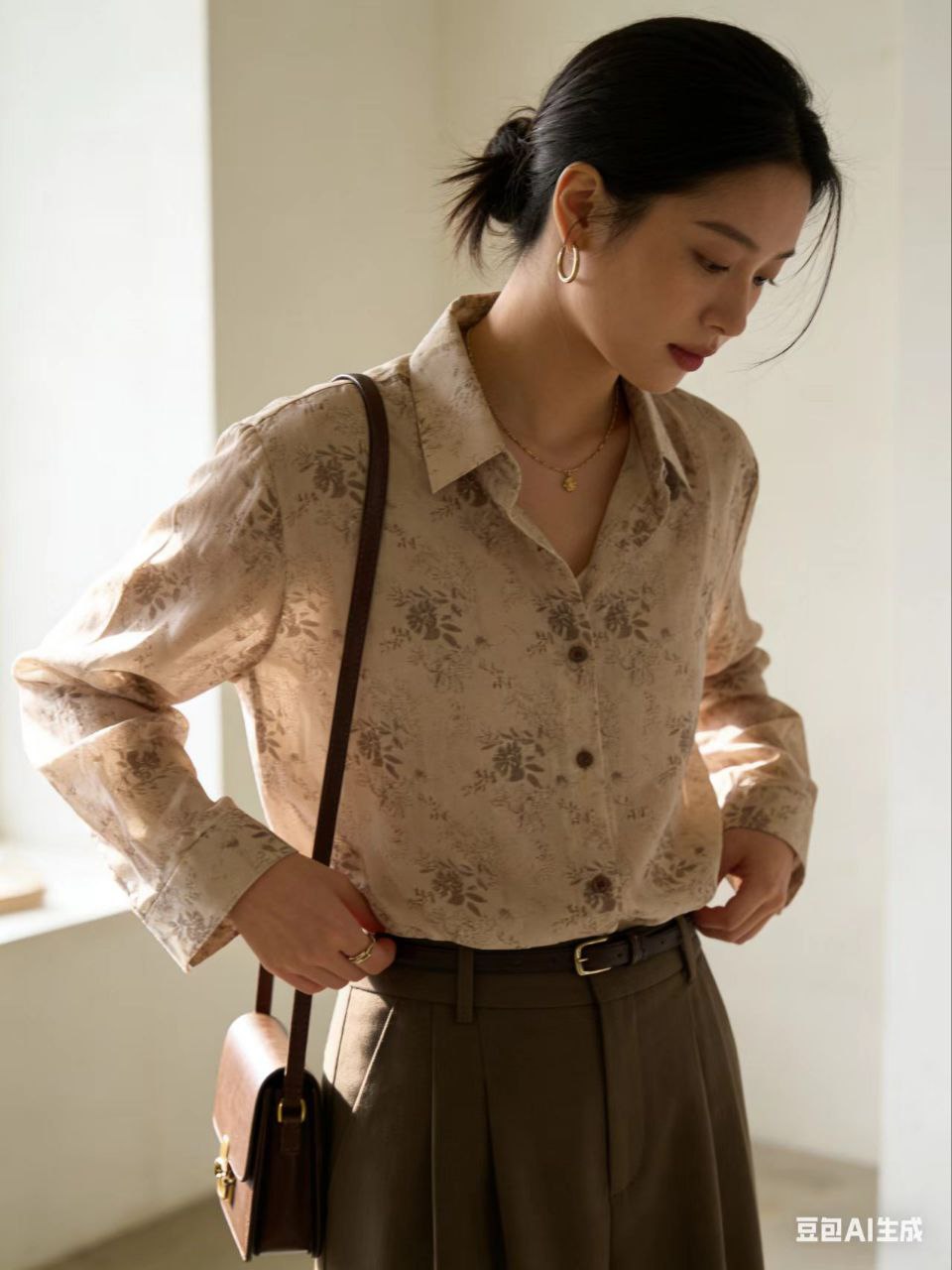 شومیز بلند نگین دار 2 تیکه مجلسی زنانه کد 419345