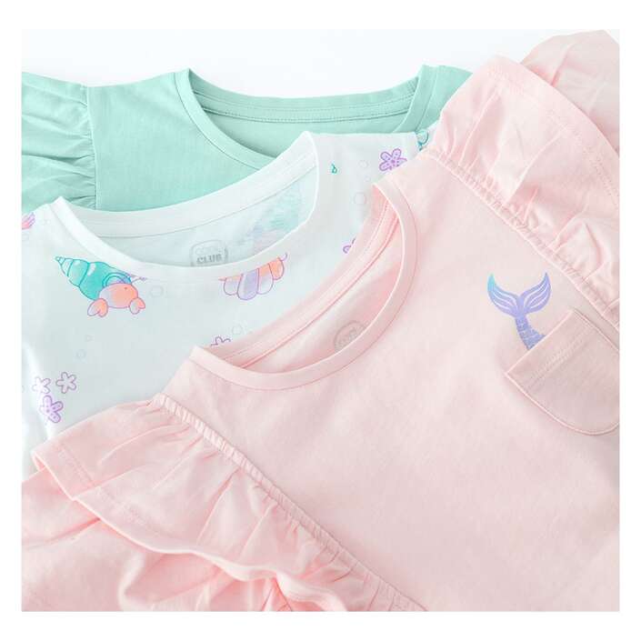 تی شرت دخترانه 30542 سایز 4 تا 8 سال کد 3 مارک COOL CLUB