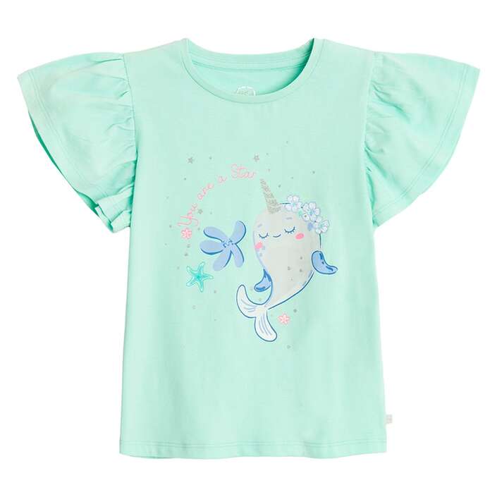 تی شرت دخترانه 30542 سایز 4 تا 8 سال کد 3 مارک COOL CLUB