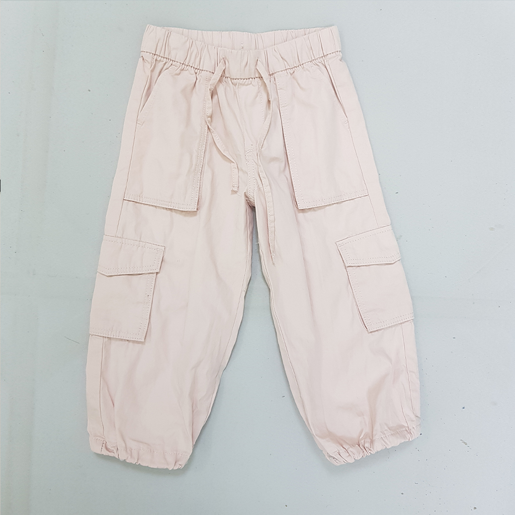 شلوار کتان دخترانه 30896 سایز 1.5 تا 10 سال کد 1 مارک H&M   *