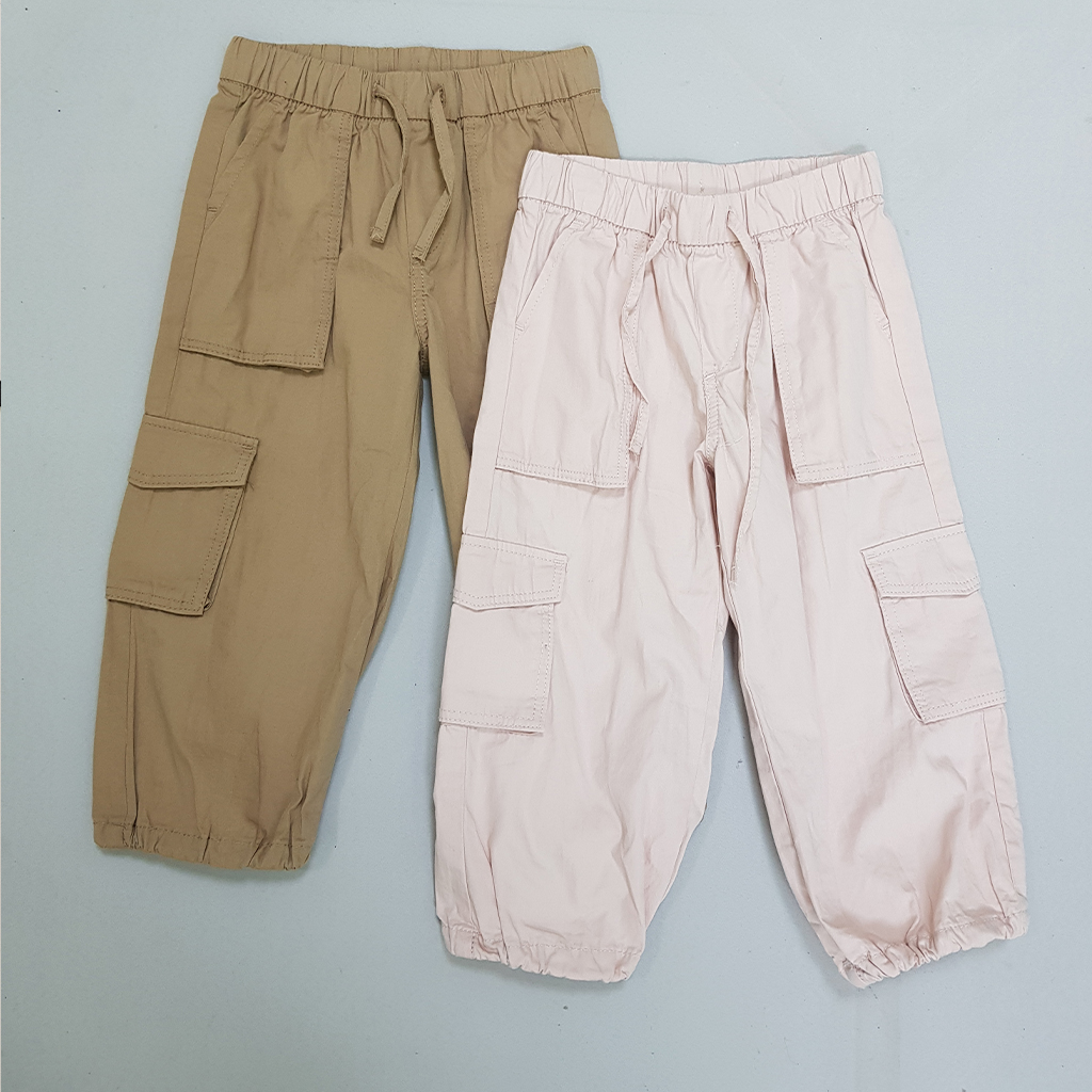 شلوار کتان دخترانه 30896 سایز 1.5 تا 10 سال کد 1 مارک H&M   *