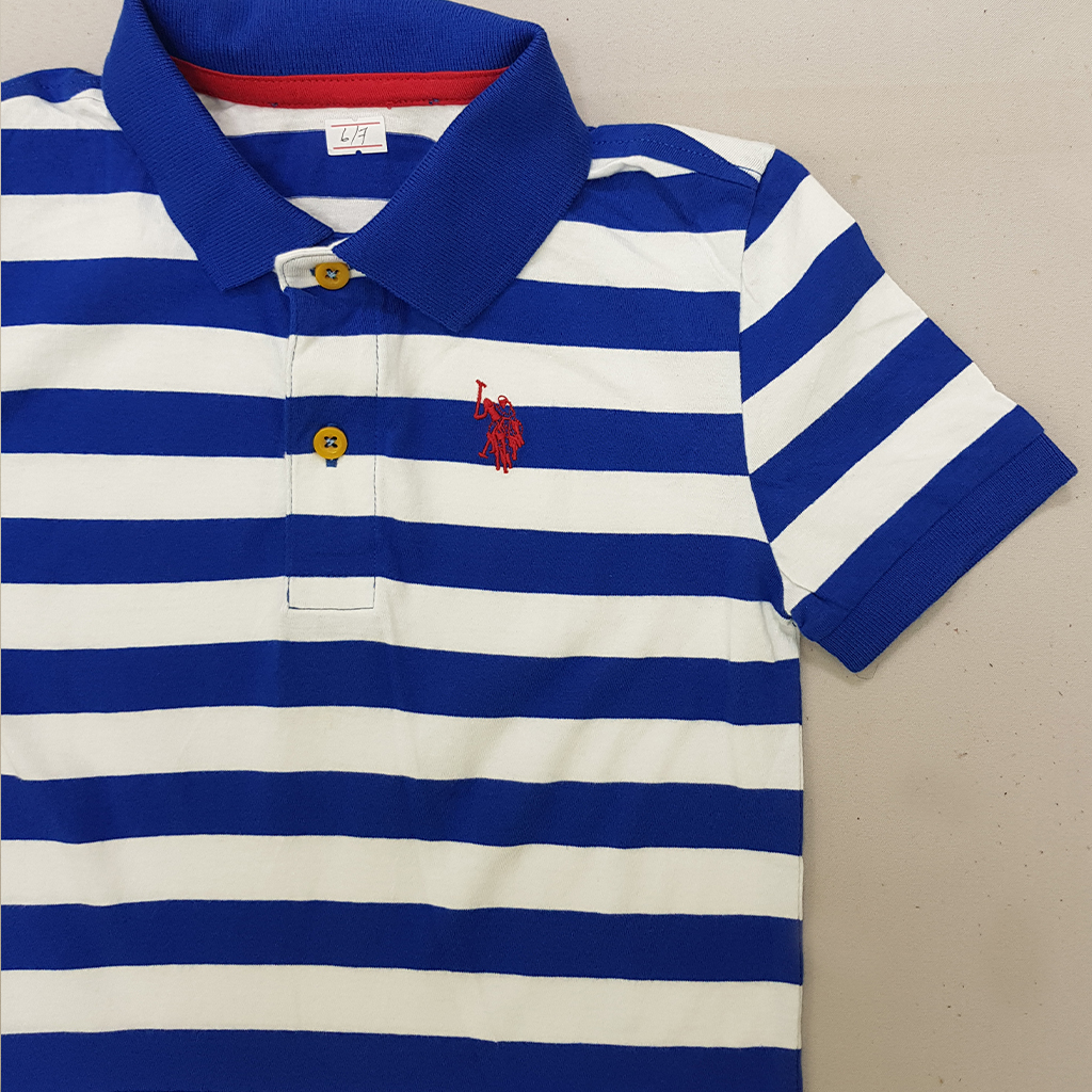 تی شرت یقه دار پسرانه 31057 سایز 4 تا 18 سال مارک US POLO ASSN