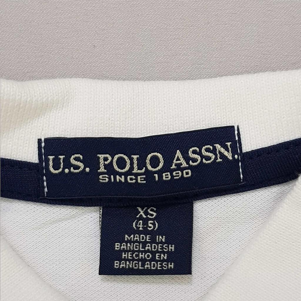 تی شرت یقه دار پسرانه 31058 سایز 4 تا 18 سال مارک US POLO ASSN