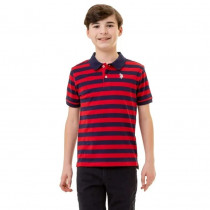 تی شرت یقه دار پسرانه 31055 سایز 4 تا 18 سال مارک US POLO ASSN
