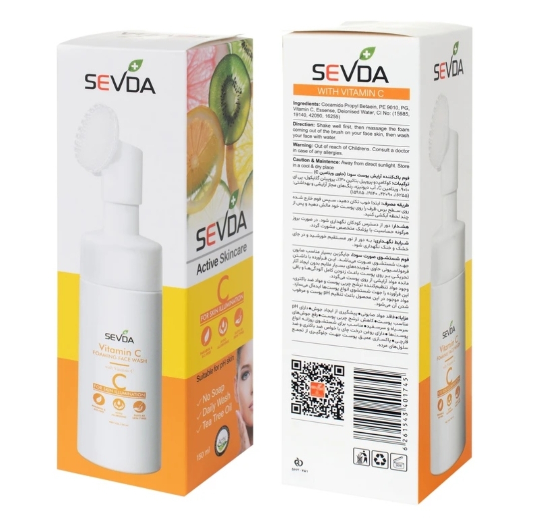 فوم شستشو صورت سودا مدل vitamin c حجم 150 میلی‌لیتر 1185 کد149