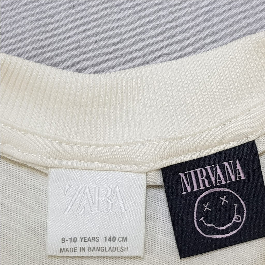 تی شرت دخترانه 31360 سایز 6 تا 14 سال مارک ZARA   *