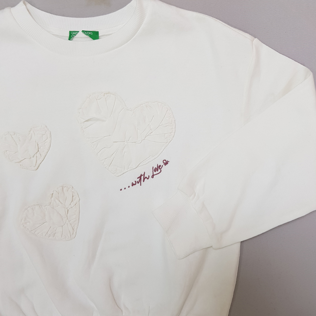 پلیور توپنبه ای دخترانه 31974 سایز 6 تا 14 سال کد 2 مارک United Colors Of Benetton