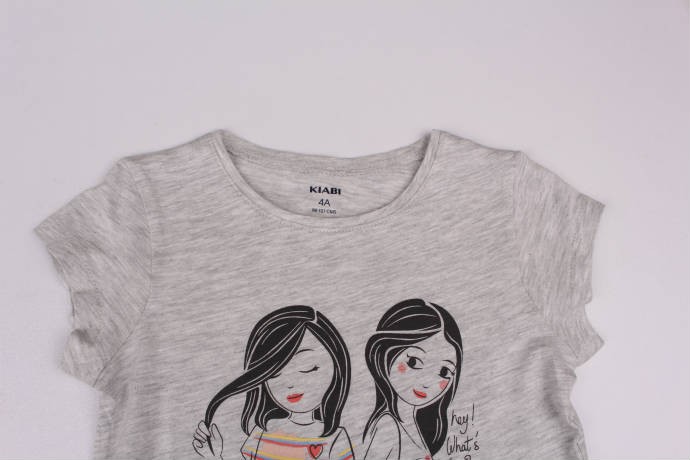 تی شرت دخترانه 16241 سایز 2 تا 12 سال مارک KIABI