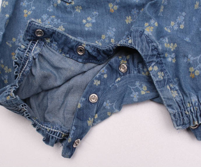 پیشبنددار جینز دخترانه 110708 سایز بدوتولد تا 12 ماه 