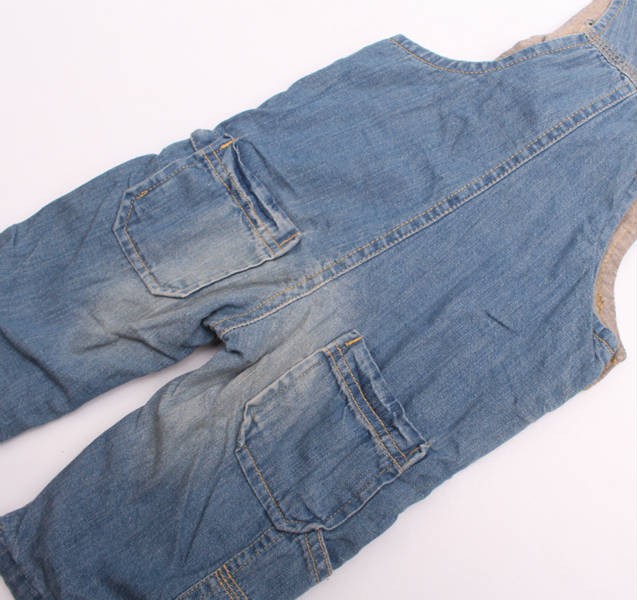 پیشبندار جینز لاینردار پسرانه 110943 سایز 1 تا 18 ماه مارک ENFANT