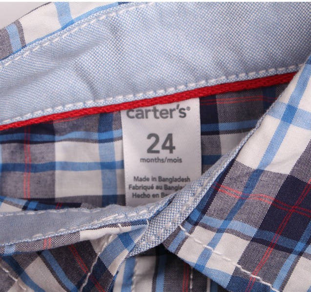 پیراهن زیردکمه دار پسرانه 12063 سایز بدوتولد تا 24 ماه مارک Carters