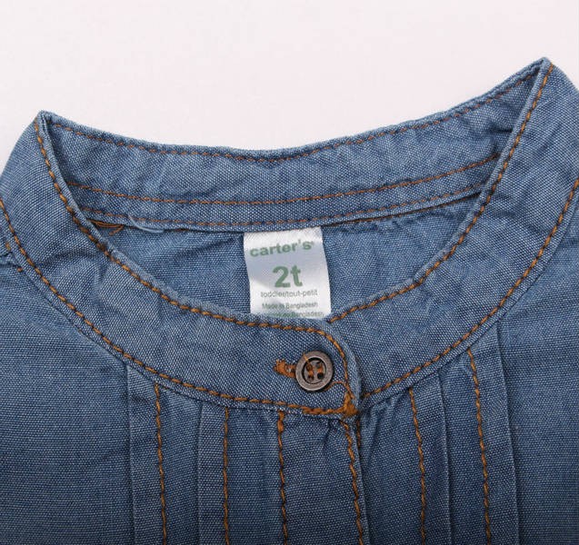 مانتو سارافون جینز دخترانه 12506 سایز 12 ماه تا 4 سال مارک CARTERS