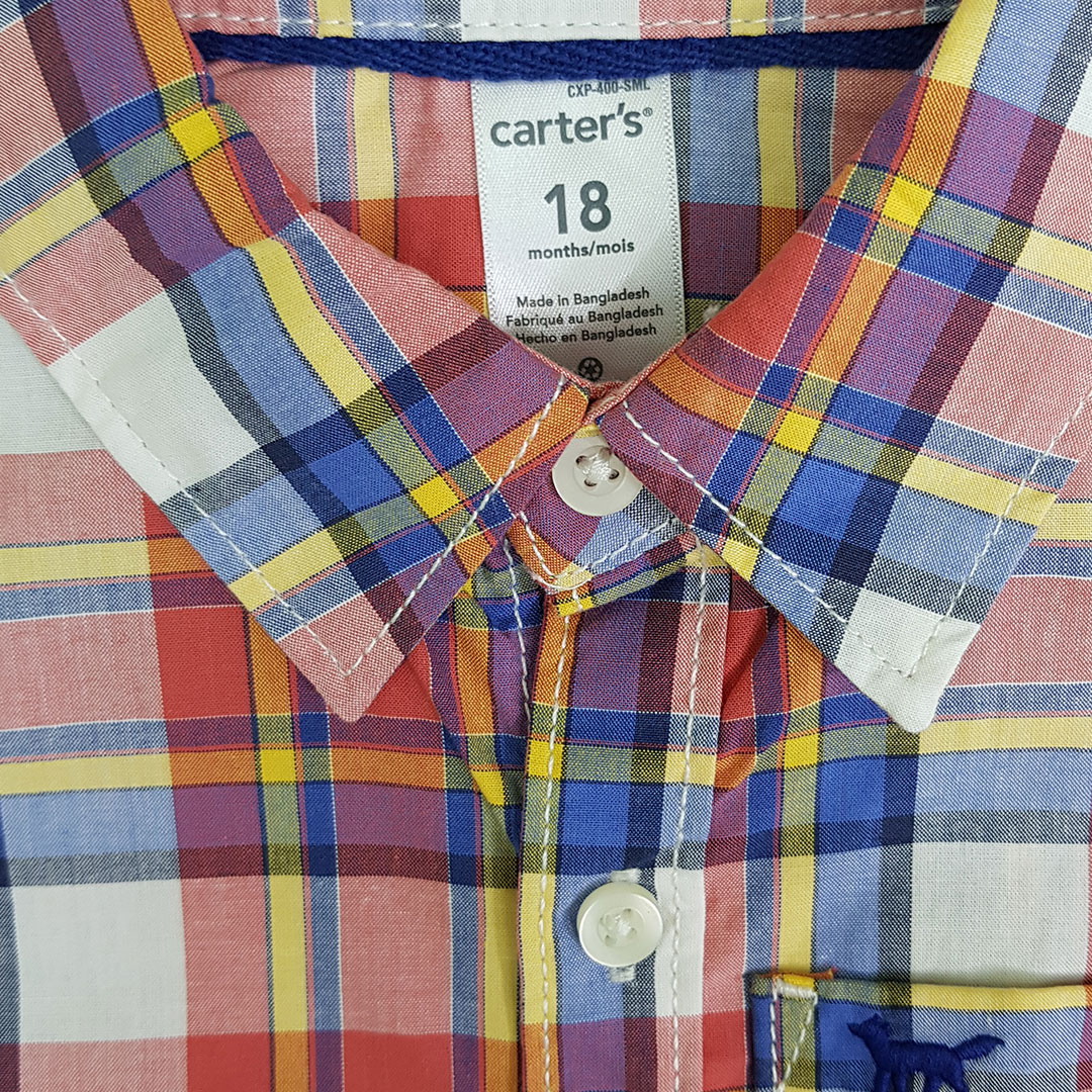 پیراهن پسرانه 21046 سایز 18 ماه تا 5 سال مارک Carters