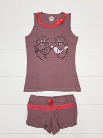 ست تاپ و شورتک زنانه 401357 سایز Free