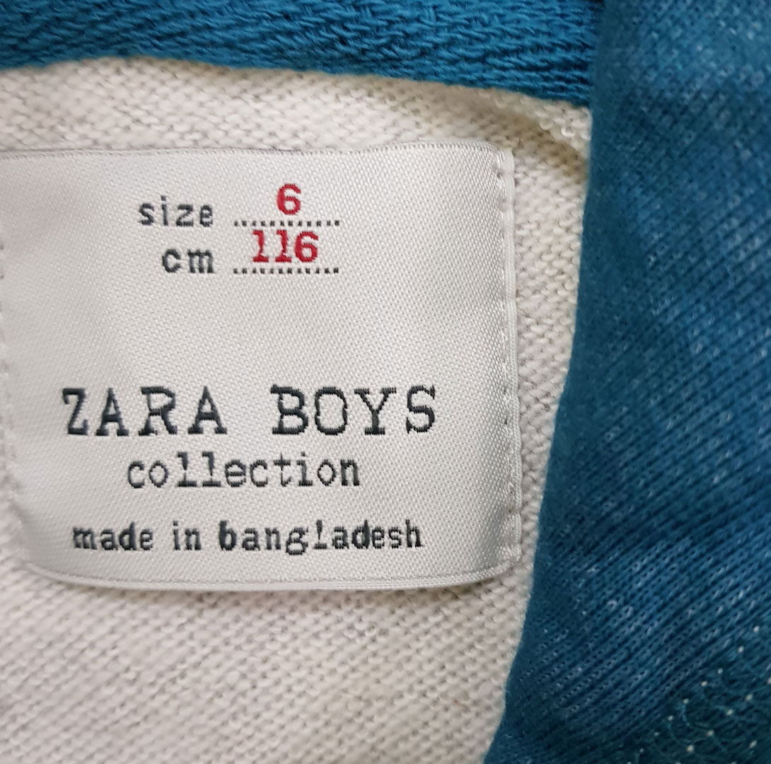 سویشرت کلاه دار پسرانه 21826 سایز 4 تا 10 سال مارک ZARA