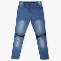شلوار جینز دخترانه 10914 سایز  8 تا 14 سال مارک MAX