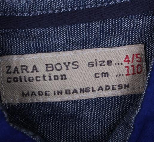 پیراهن پسرانه 10844 سایز 2 تا 8 سال مارک ZARA