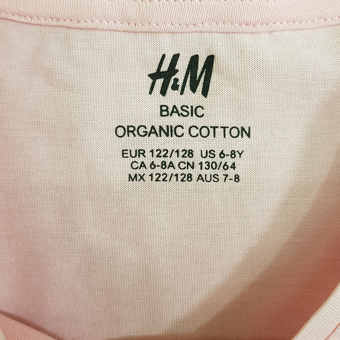 تی شرت دخترانه 23096 سایز 1.5 تا 10 سال مارک H&M