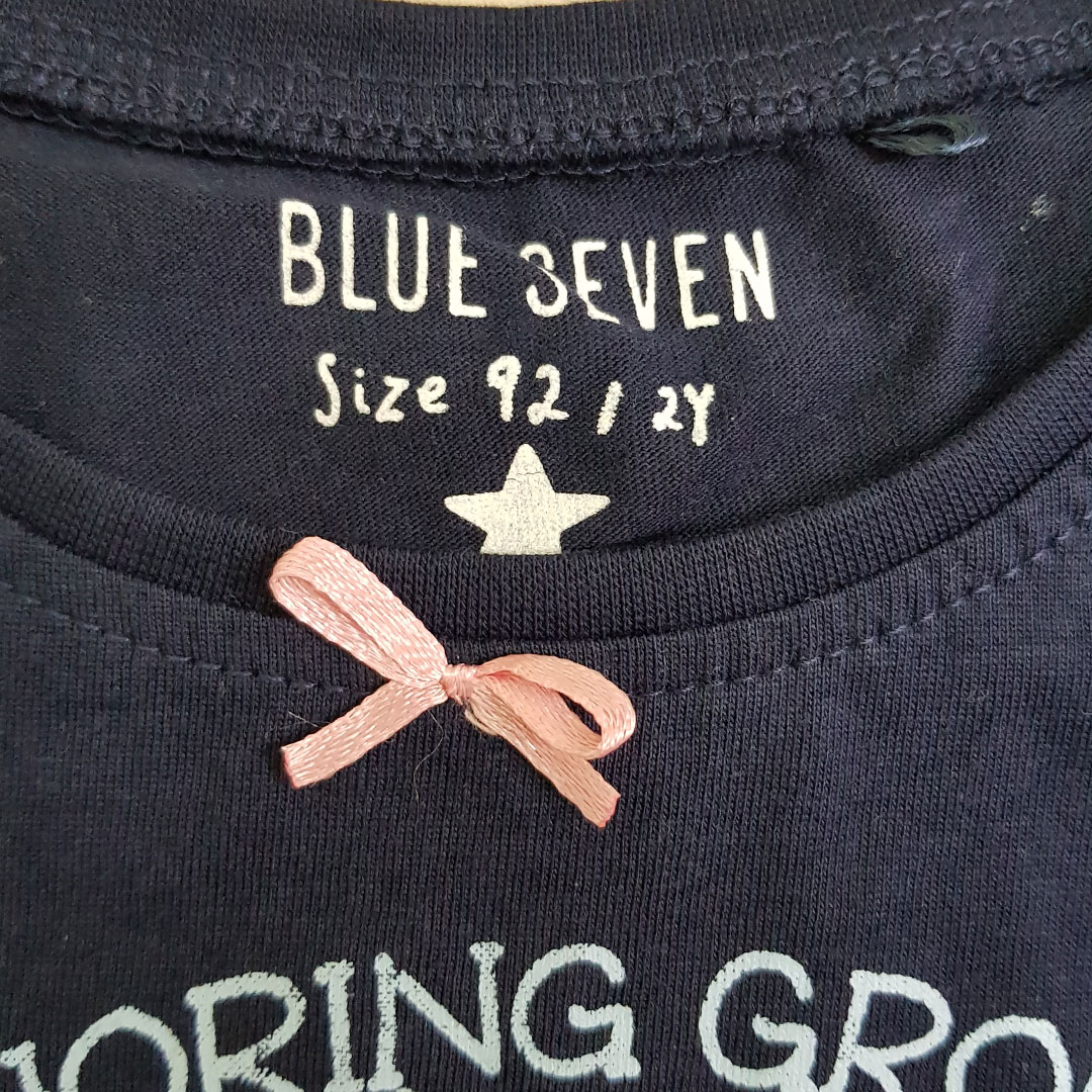 تی شرت دخترانه 23520 سایز 2 تا 8 سال کد 1 مارک BLUE SEVEN