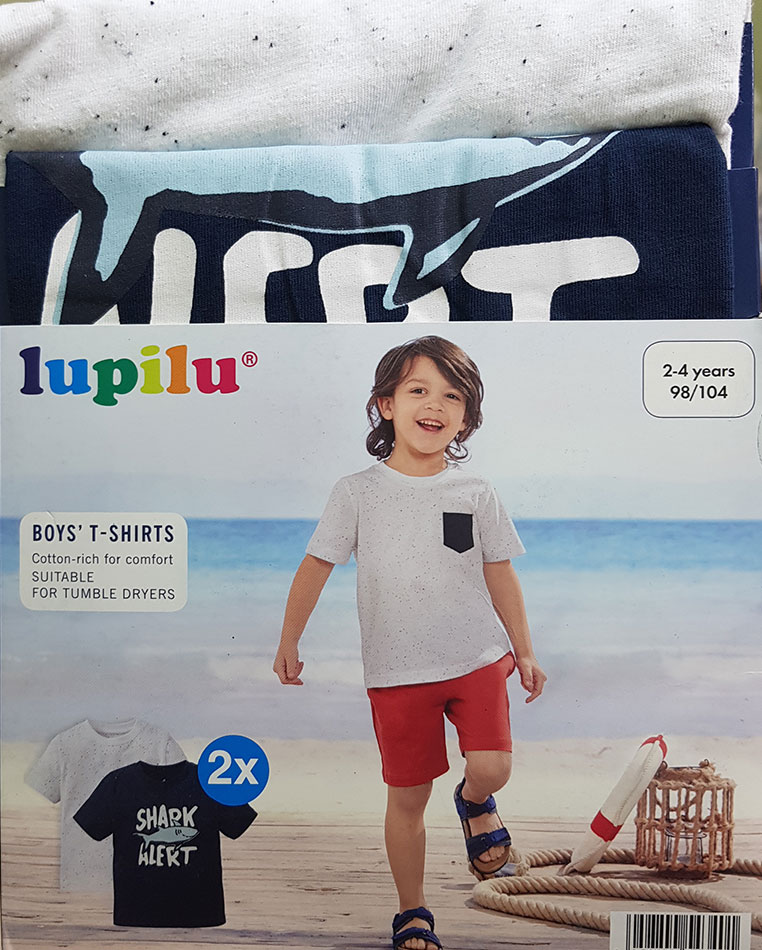 تی شرت دو عددی پسرانه 24435 سایز 18 ماه تا 6 سال مارک LUPILU
