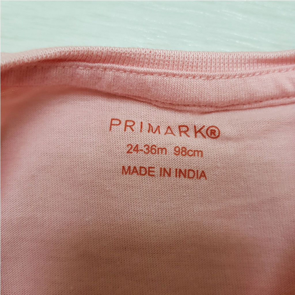 تی شرت دخترانه 27463 سایز بدوتولد تا 36 ماه مارک PRIMARK