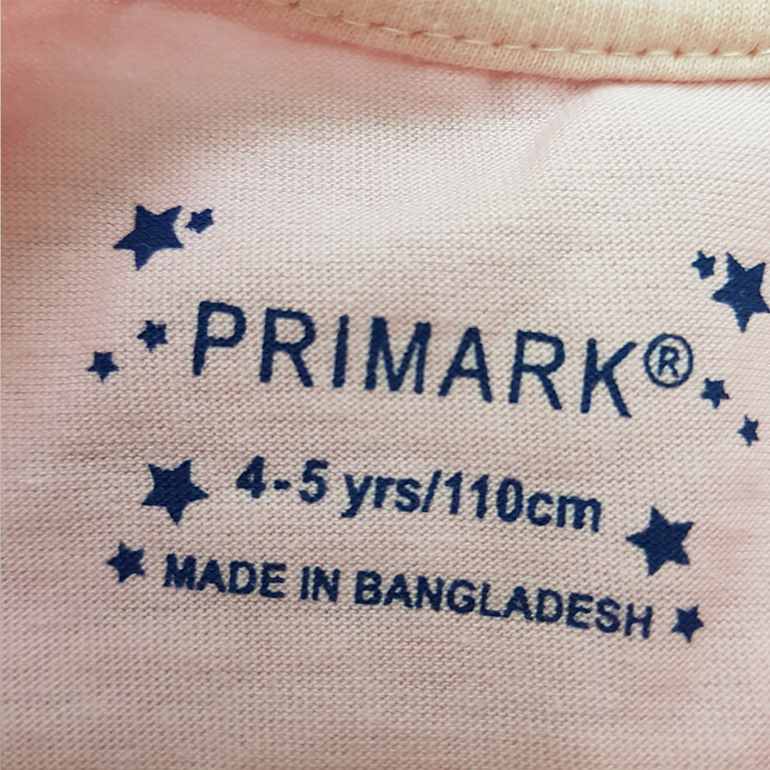تی شرت دخترانه 28522 سایز 15 تا 8 سال مارک PRIMARK