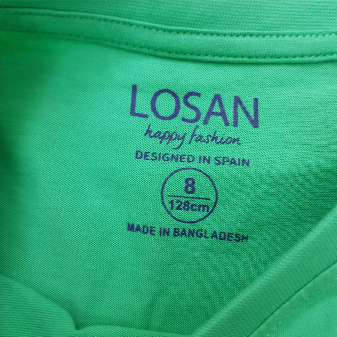 تی شرت حلقه ای پسرانه 28955 سایز 8 تا 16 سال مارک LOSSAN