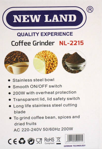 آسیاب قهوه نیولند 200 وات کد 700606 (HKM)