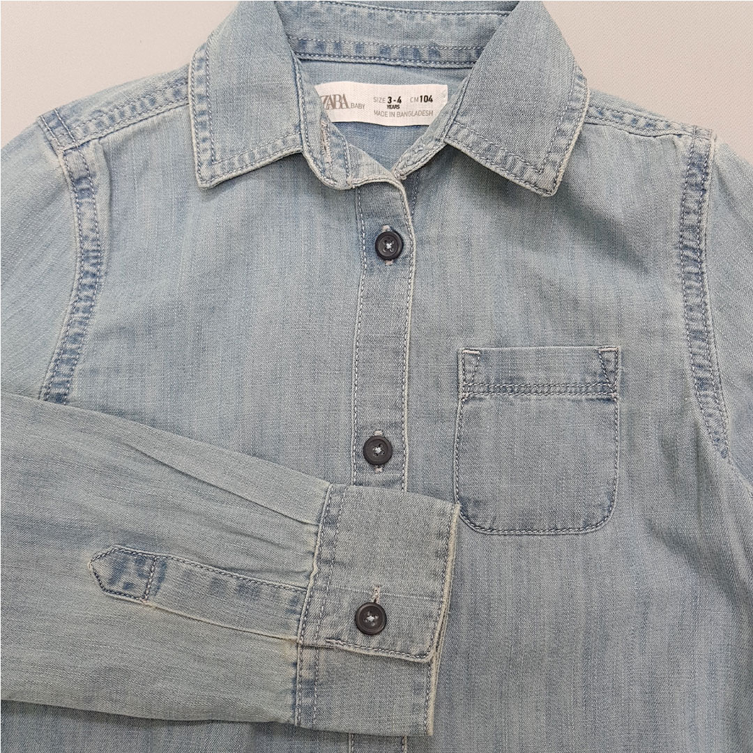 پیراهن جینز دخترانه 28600 سایز 2 تا 14 سال مارک ZARA