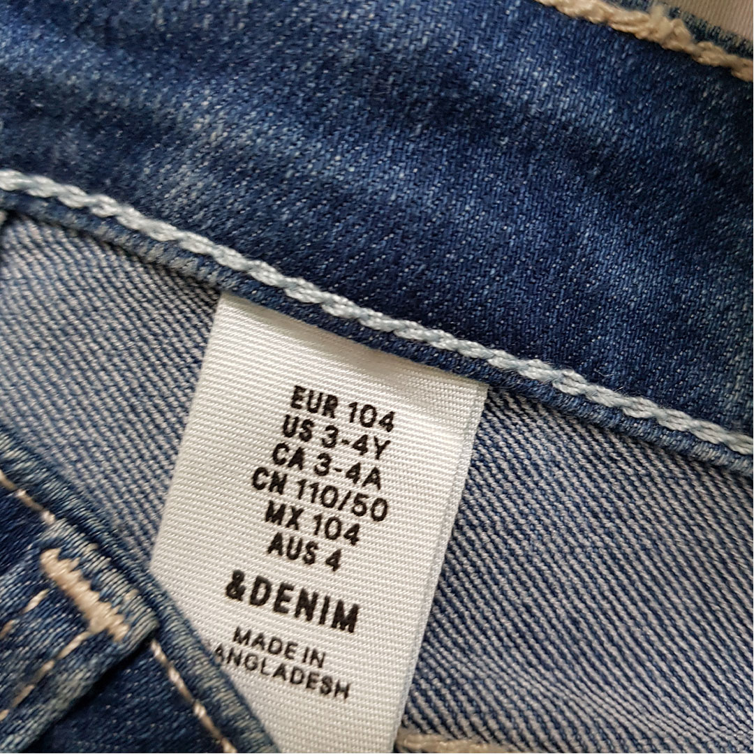 پیشبندار جینز 28527 سایز 1.5 تا 10 سال مارک DENIM   *