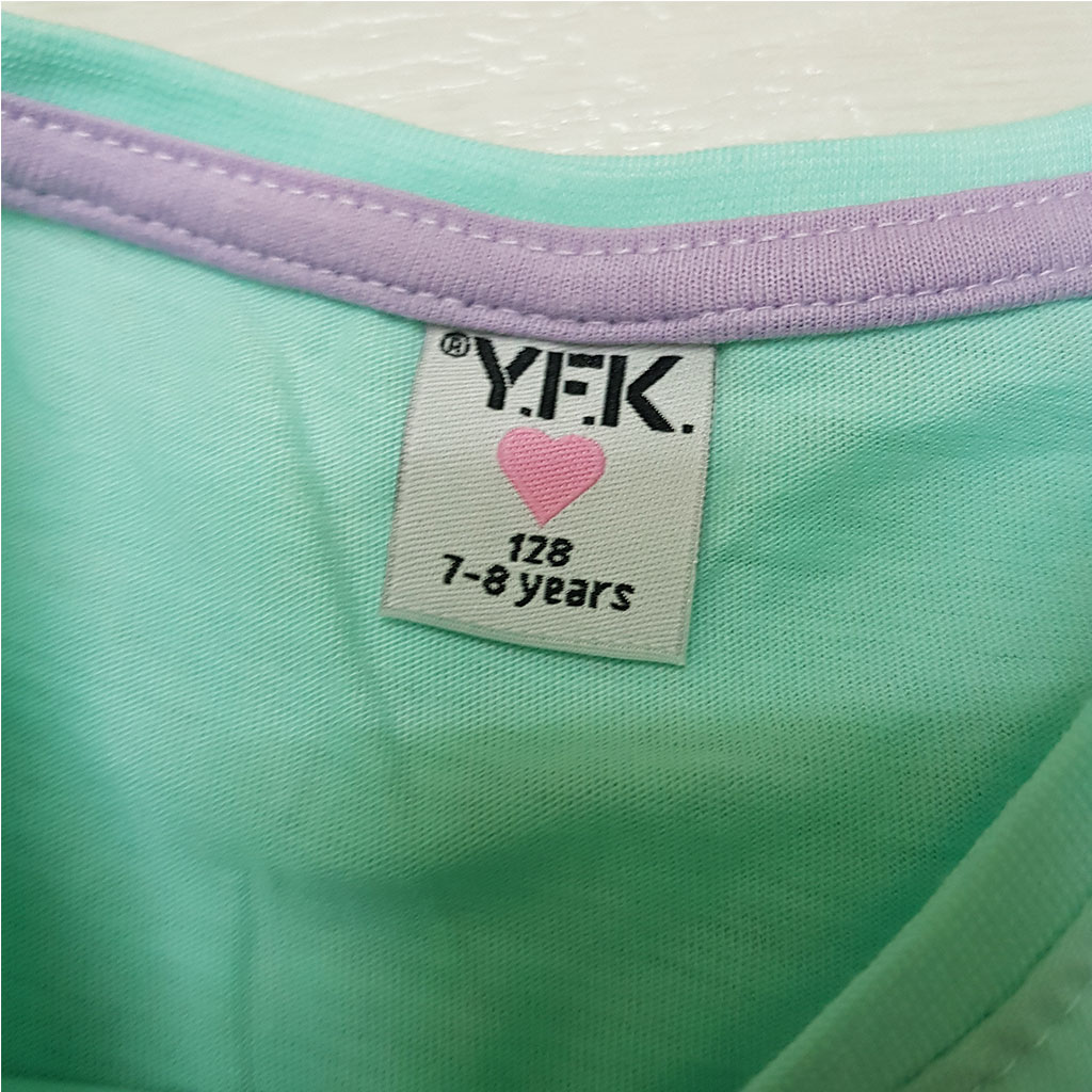 تی شرت دخترانه 27385 سایز 7 تا 14 سال مارک Y.F.K   *