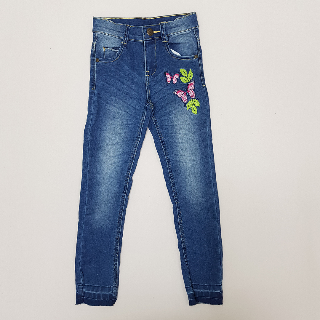 شلوار جینز دخترانه 31195 سایز 3 تا 10 سال مارک NKD