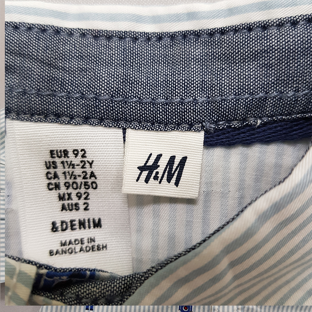 پیراهن پسرانه 32543 سایز 1.5 تا 9 سال مارک H&M   *