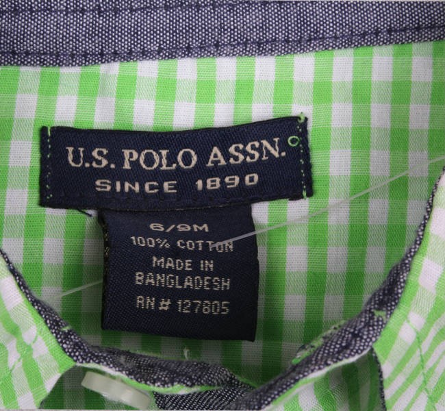 پیراهن پسرانه 18310 سایز 6 ماه تا 12 سال مارک US POLO