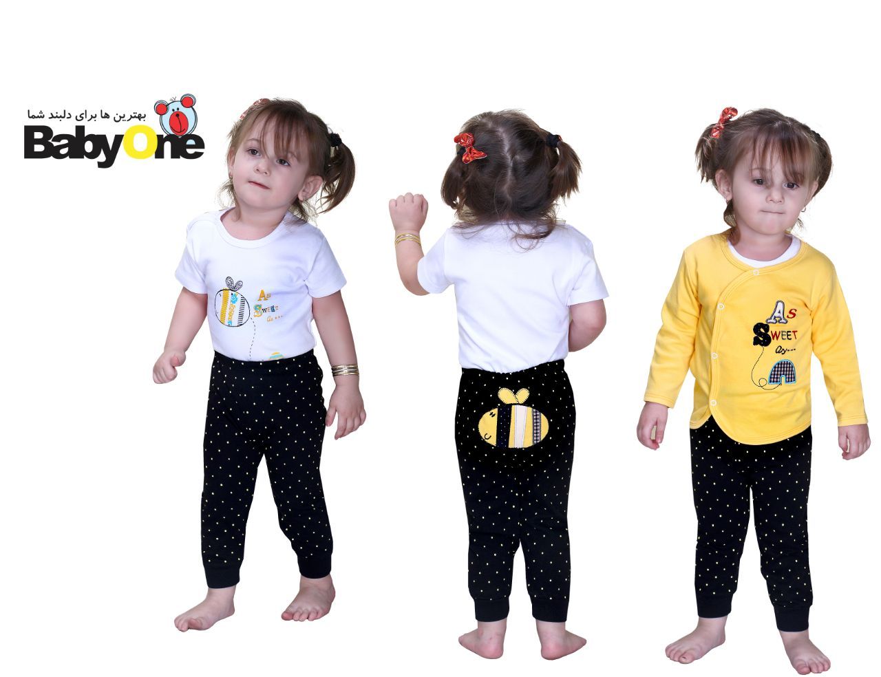 لباس سه تیکه کودک مدل زنبور کد 2204477