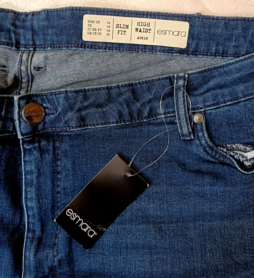 شلوار جین زنانه سایز بزرگ برند اسمارا کد 2204605
