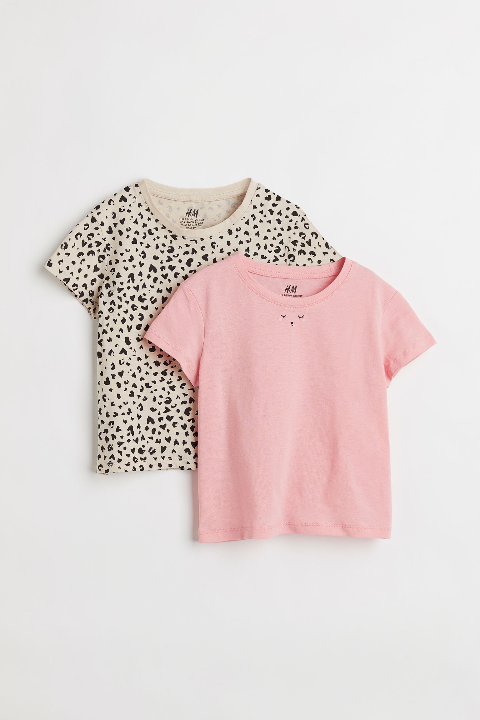 تی شرت دخترانه 35718 سایز 1.5 تا 10 سال کد 2 مارک H&M