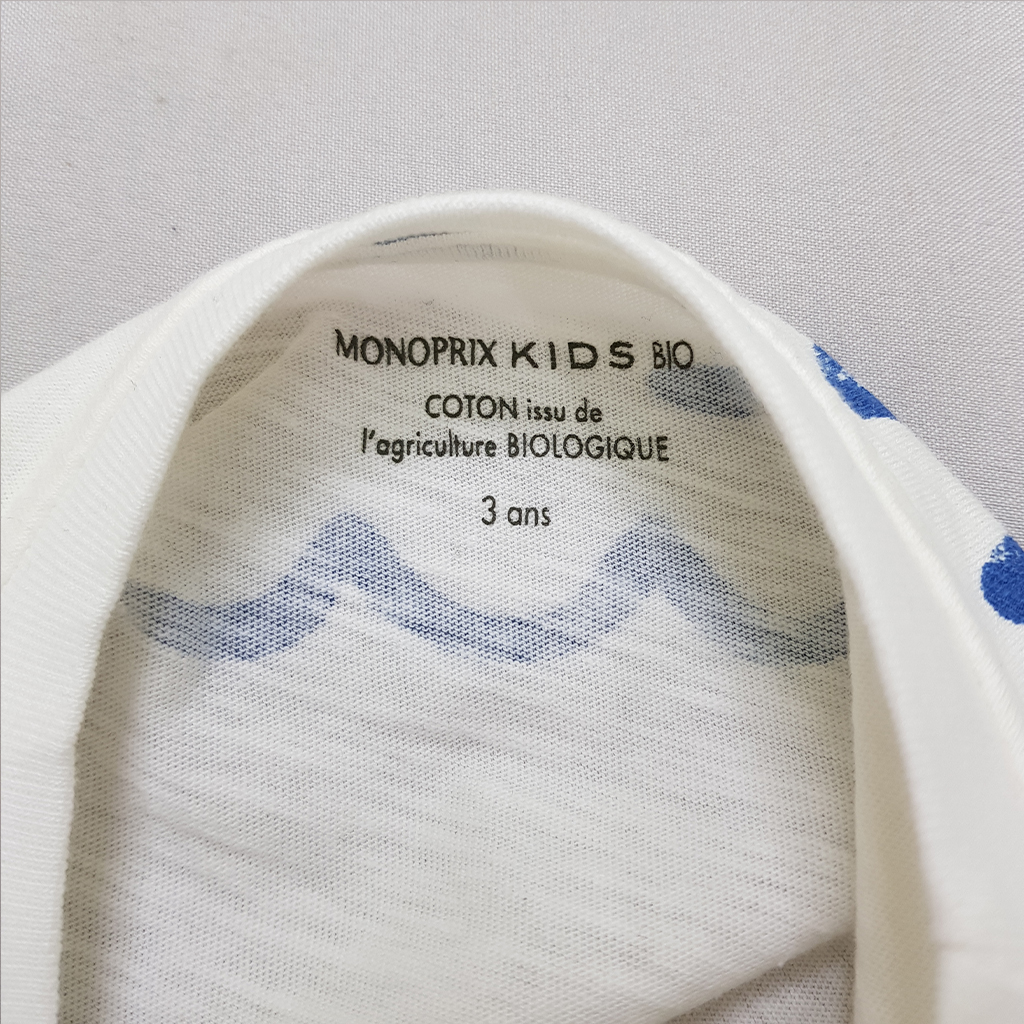 تی شرت دخترانه 36333 سایز 3 تا 8 سال مارک MONOPRIX KIDS