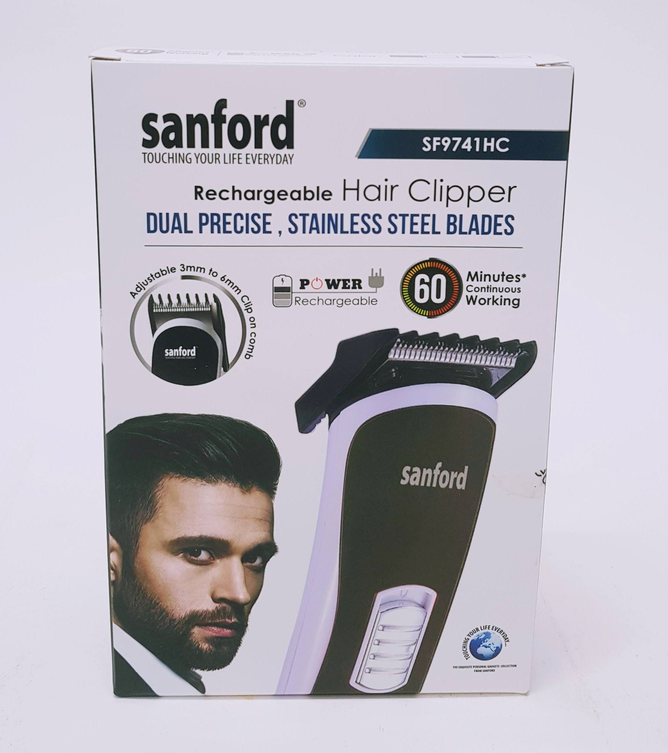 ریش تراش موی قابل شارژ سانفورد دو تیغه ضد زنگ 10097844