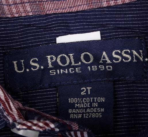 پیراهن پسرانه 11722 سایز 3 ماه تا 5 سال مارک U.S POLO