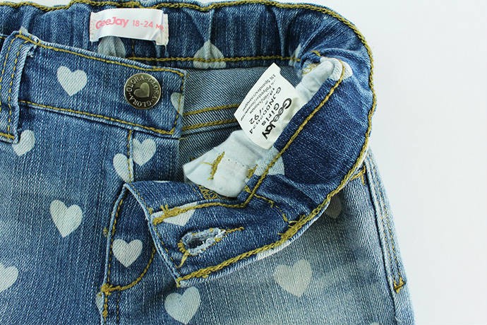 شلوار جینز دخترانه 10242 سایز 6 ماه تا 7 سال مارک GEEJAY