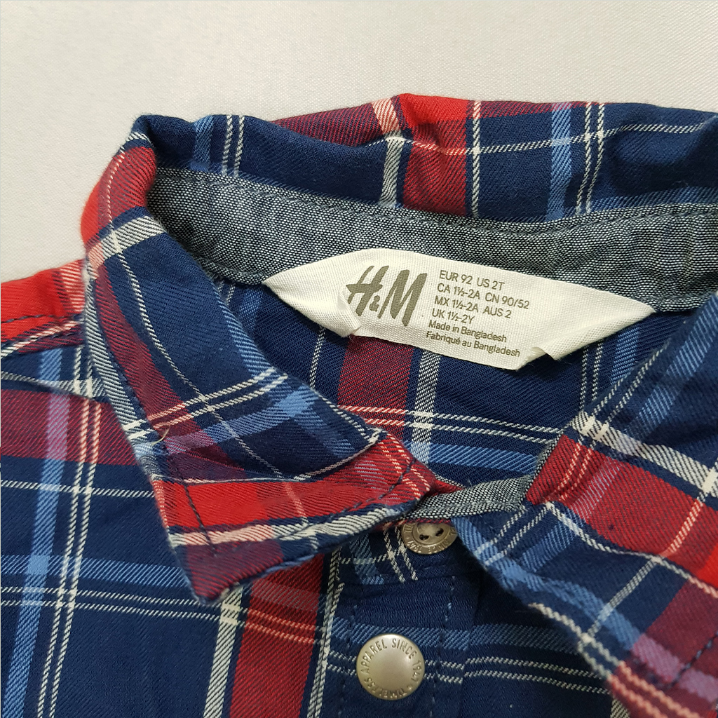 پیراهن پسرانه 39654 سایز 1.5 تا 12 سال مارک H&M