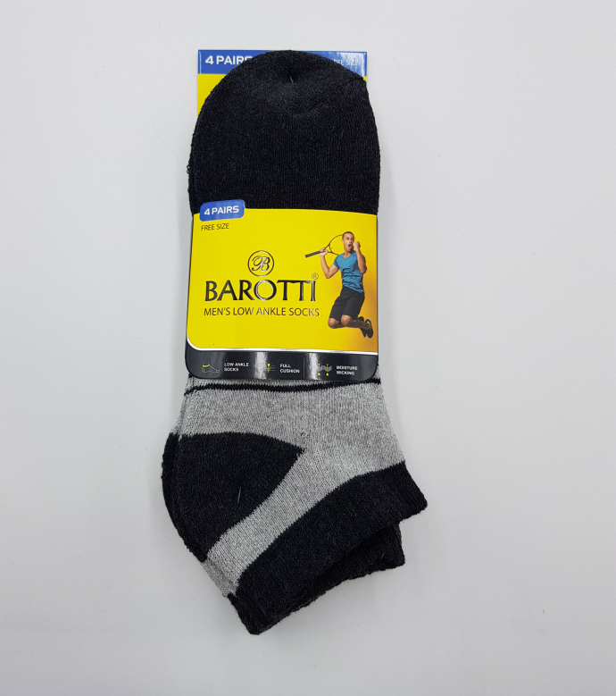 جوراب مردانه بسته 4 عددی فری سایز برند Barotti کد 10064639