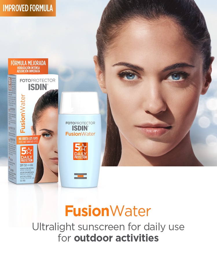 ضدآفتاب بی رنگ ایزدین فیوژن واتر Isdin Fusion Water SPF50 حجم 50 میلی لیتر کد75653
