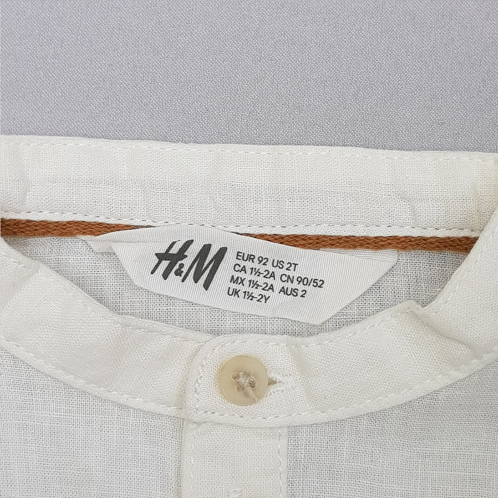 پیراهن پسرانه 20937 سایز 1.5 تا 10 سال مارک H&M