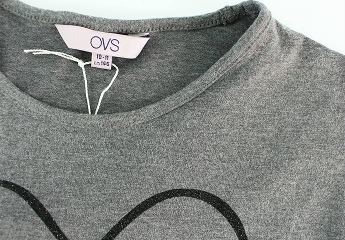 تی شرت دخترانه 15556 سایز 8 تا 14 سال مارک OVS محصول بنگلادش