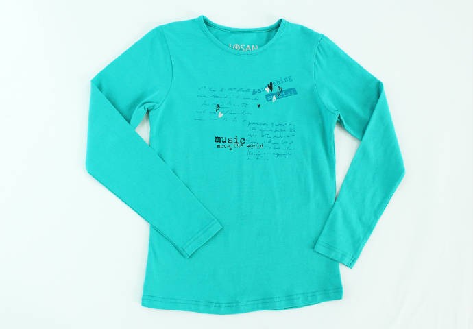 تی شرت دخترانه 15558 سایز 8 تا 12 سال مارک LOSAN محصول بنگلادش