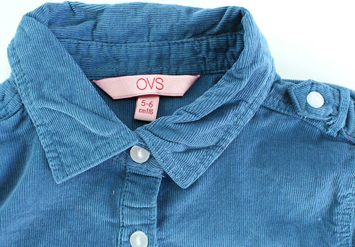 پیراهن مخمل کبریتی دخترانه 100136 سایز 3 تا 14 سال مارک OVS  محصول بنگلادش