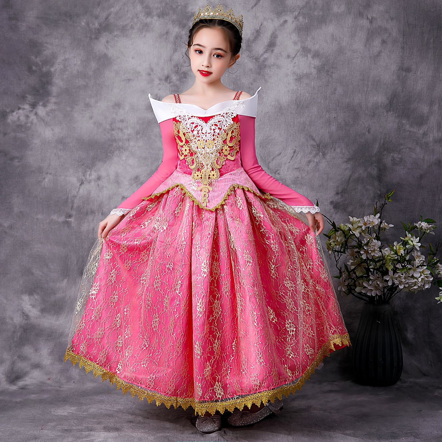 لباس دیزنی پرنسس دخترانه 3 تا 9سال کد10434