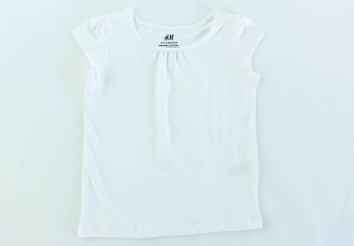 تی شرت دخترانه 100249 سایز 9 ماه تا 8 سال مارک H&M محصول بنگلادش